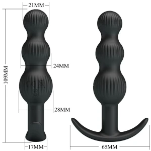 PRETTY LOVE - VIBRADOR ANAL SIDNEY 10 VIBRAÃÃES PRETO